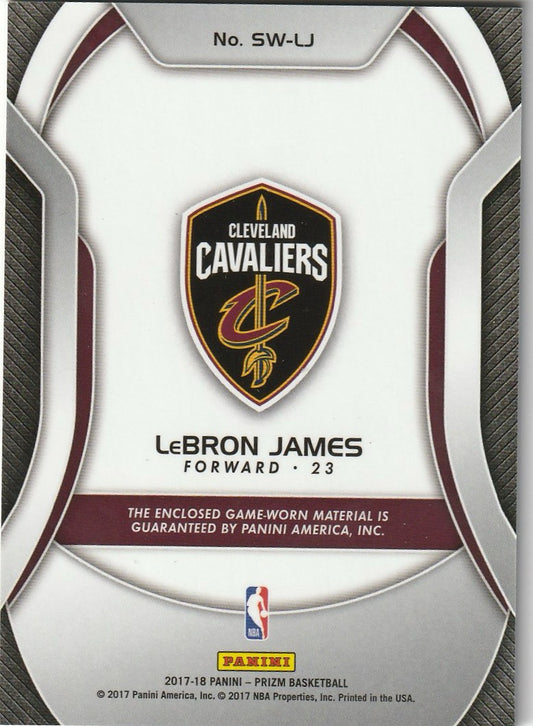 LeBron James 2017-18 Prizm #SW-LJ Sensational Swatches (Game-Used)