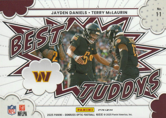 Jayden Daniels & Terry Mclaurin 2025 Donruss Optic Football #11 Best Tuddys 4/25