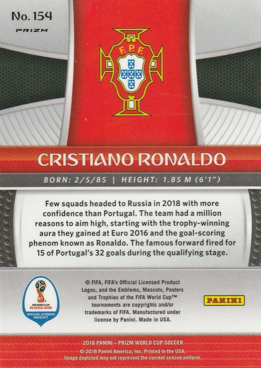 Cristiano Ronaldo 2018 World Cup Prizm #154 Silver Prizm