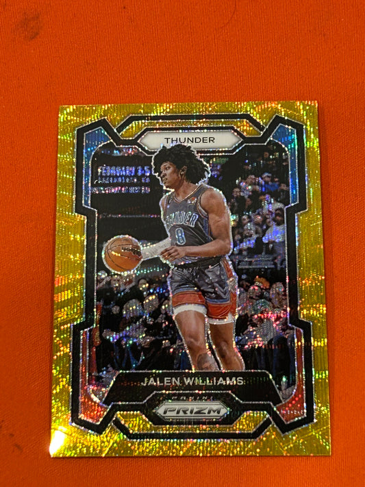 Jalen Williams 2023 Panini Prizm #19 Gold Wave 2/10
