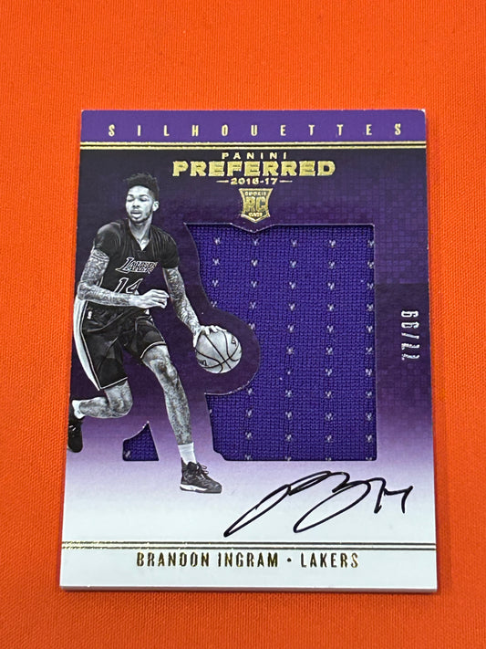 Brandon Ingram 2016 Panini Preferred #24 Rookie Silhouettes 77/99