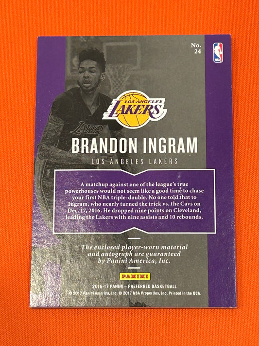Brandon Ingram 2016 Panini Preferred #24 Rookie Silhouettes 77/99