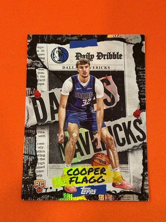 Cooper Flagg 2025 Topps #DD-31 Daily Dribble Rookie Rainbow Foil