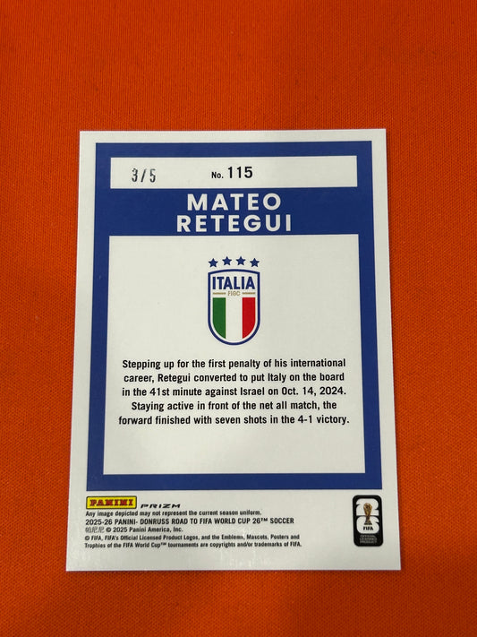 Mateo Retegui 2025 Panini Donruss Road To FIFA World Cup 26 #115 Green 3/5