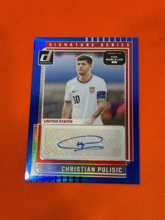 Christian Pulisic 2025 Panini Donruss Road To FIFA World Cup #SS-CP Signature Series Blue 92/99