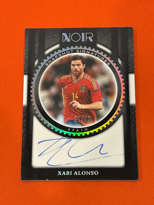 Xabi Alonso 2024 Panini Noir #SP-XA Snapshot Signatures 24/99