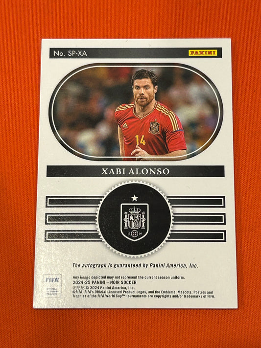 Xabi Alonso 2024 Panini Noir #SP-XA Snapshot Signatures 24/99
