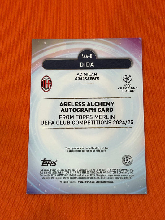 Dida 2024 Topps Merlin UCC #AAA-D Ageless Alchemy Gold Auto 24/50