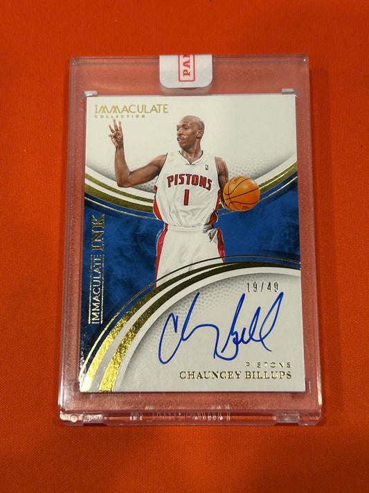 Chauncey Billups 2024 Panin Immaculate #INK-CBP Immaculate Ink 19/49
