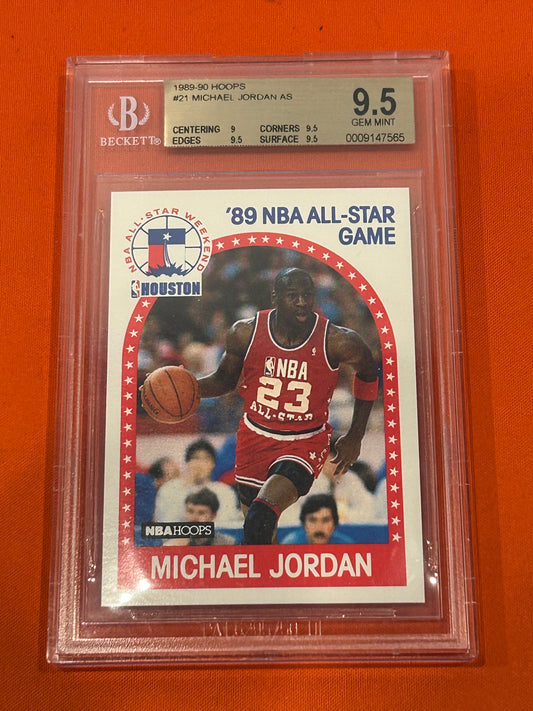 Michael Jordan 1989 Hoops #21 All Star Game BGS 9.5