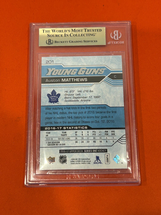 Auston Matthews 2016 Upper Deck #201 Young Guns BGS 9.5