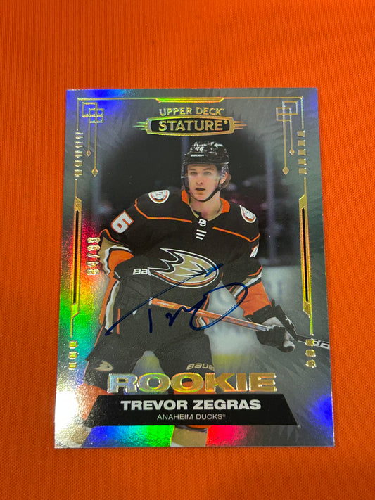 Trevor Zegras 2021 Upper Deck Stature #101 Rookie Autograph 84/99