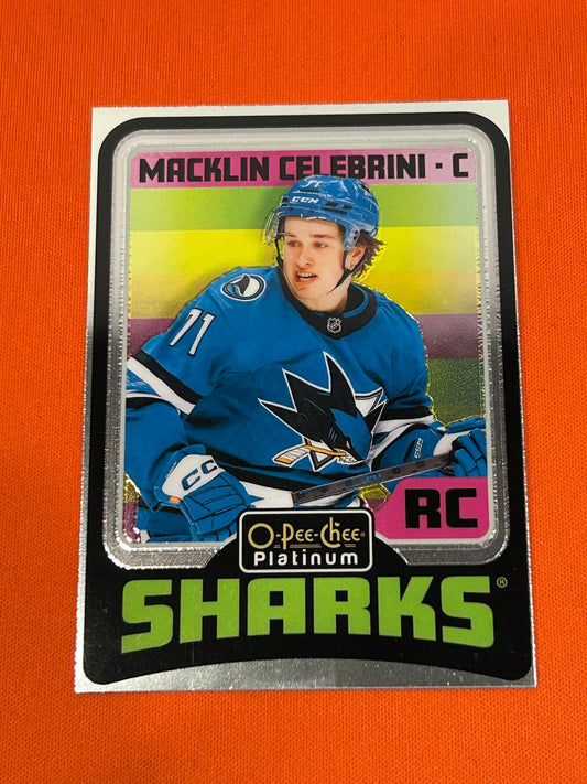 Macklin Celebrini 2024 OPC Platinum #R91 Retro Rookie