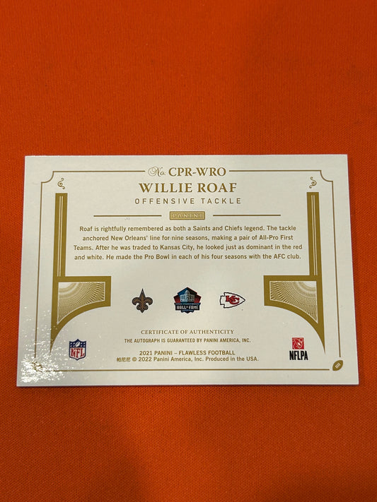 Willie Roaf 2021 Panini Flawless #CPR-WRO Career Progressions Auto 19/20