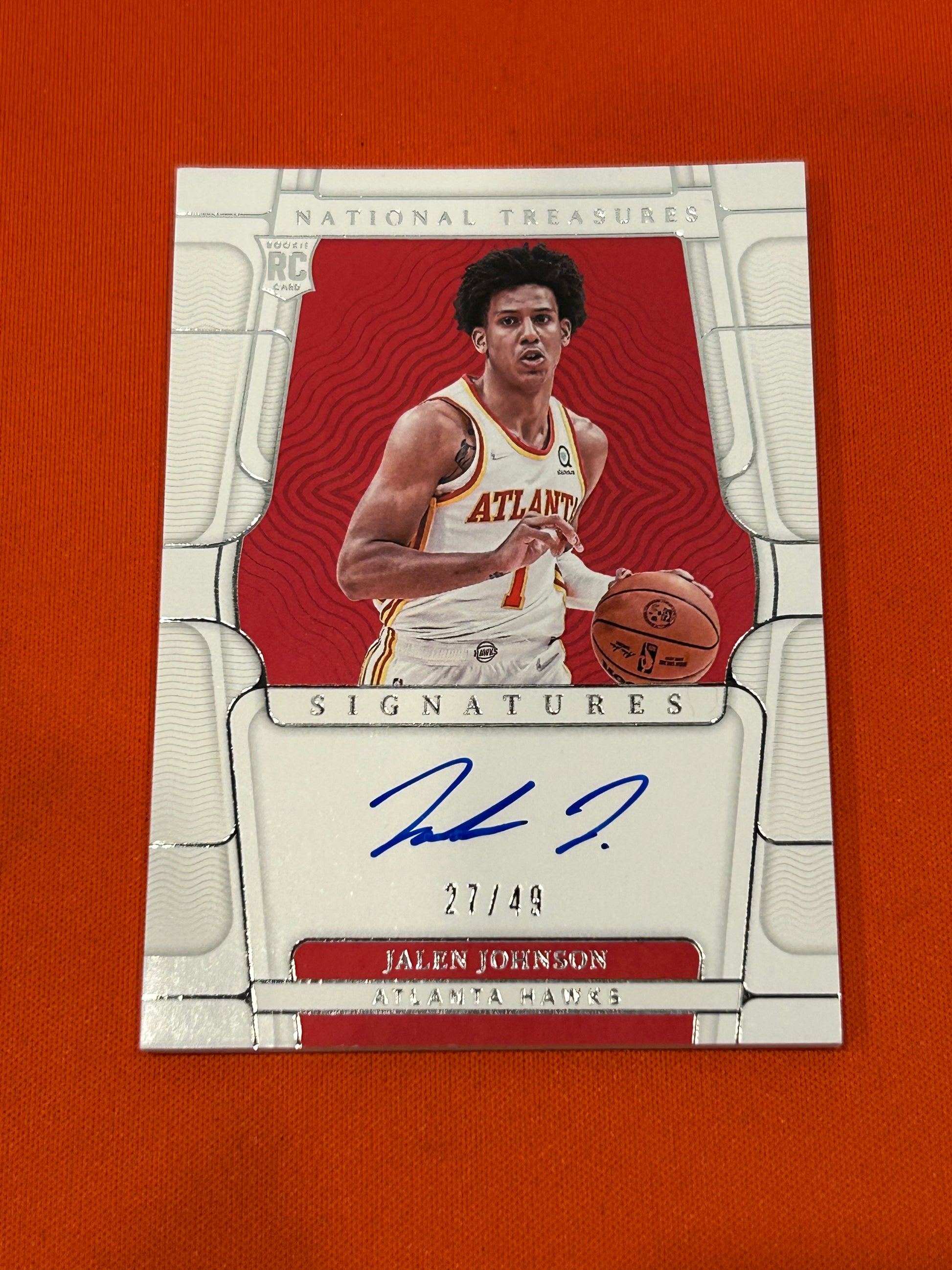 Jalen Johnson 2021 Panini National Treasures #SIG-JJO Rookie Signatures