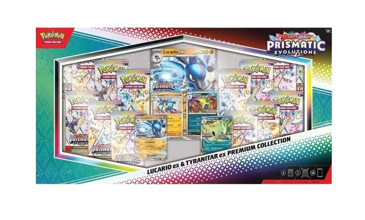 Prismatic Evolutions Lucario ex & Tyranitar ex Premium Collection
