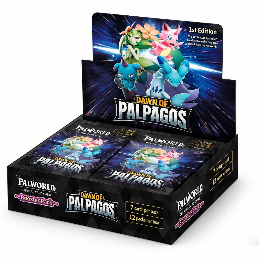 Palworld Booster Box – Dawn of Palpagos (Sealed, 12 Packs)
