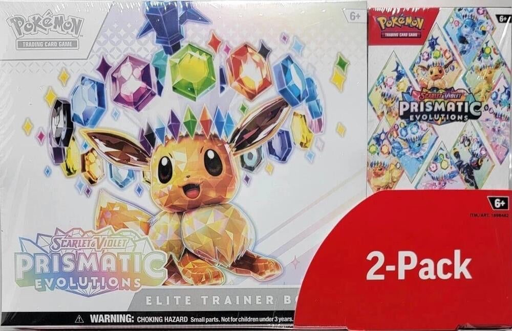 Pokemon Prismatic Evolutions Elite Trainer Box + Booster Bundle 2-Pack