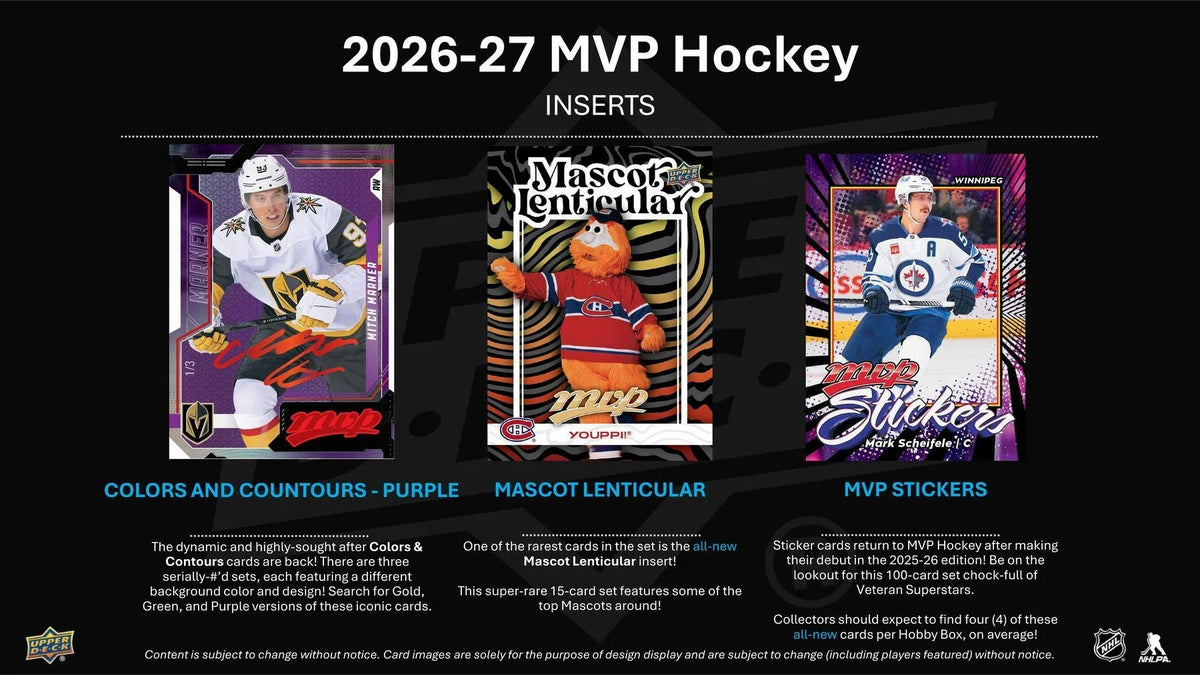 2026-27 UPPER DECK MVP HOCKEY HOBBY BOX