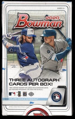 2020 Bowman Baseball HTA Jumbo Hobby Box
