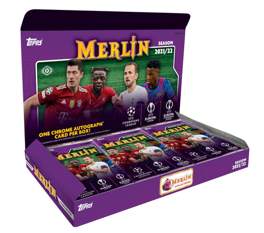 2021/22 TOPPS UEFA CHAMPIONS LEAGUE MERLIN CHROME SOCCER HOBBY BOX